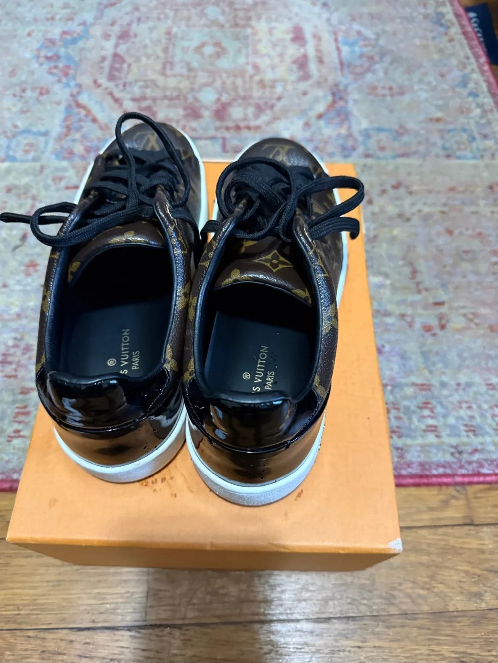 Louis Vuitton Monogram Low-Top Sneakers in Brown and Black