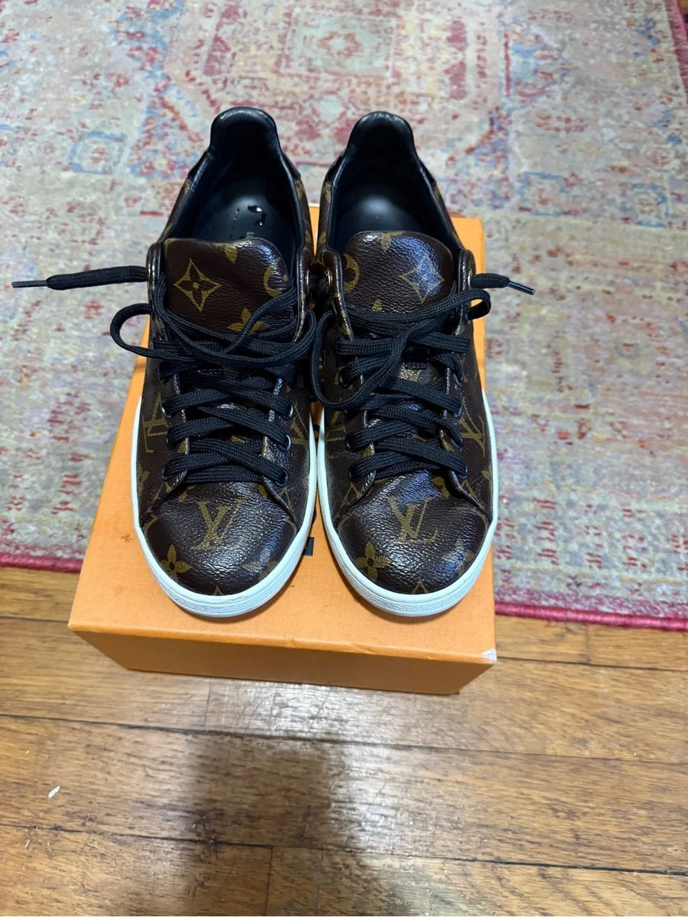 Louis Vuitton Monogram Low-Top Sneakers in Brown and Black
