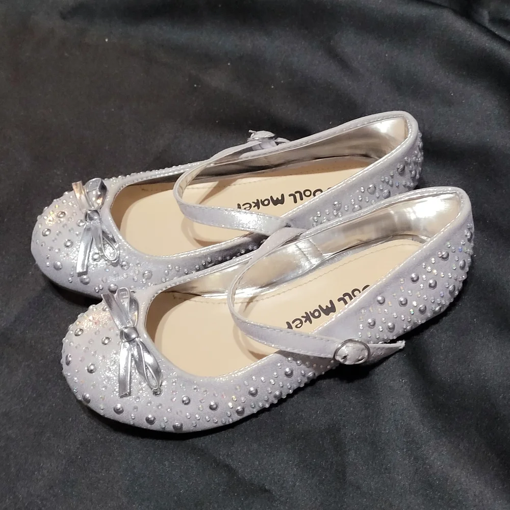New Silver Dress Shoes~The Doll Maker~Pageant~Princess~Wedding~Christmas~Size 13