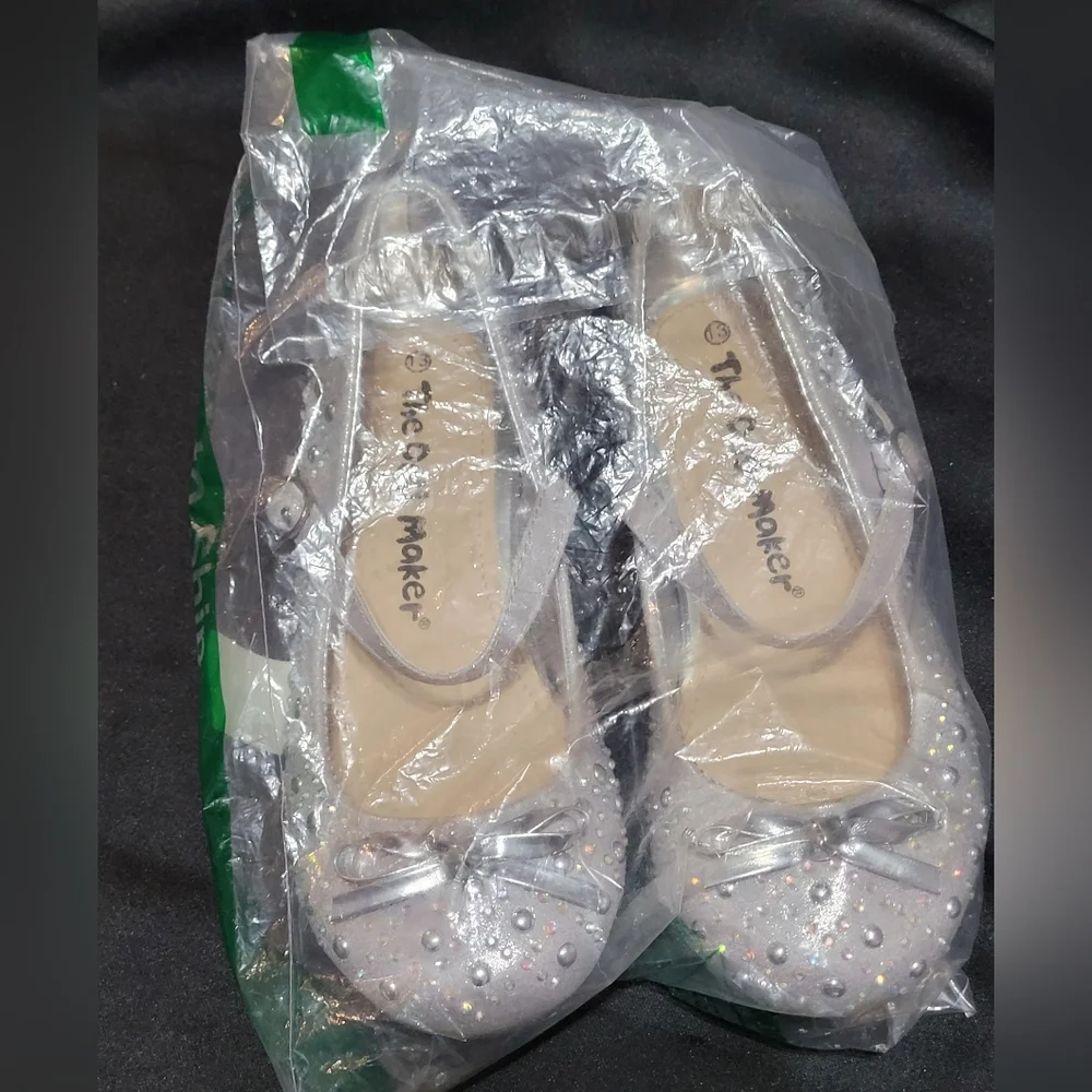 New Silver Dress Shoes~The Doll Maker~Pageant~Princess~Wedding~Christmas~Size 13