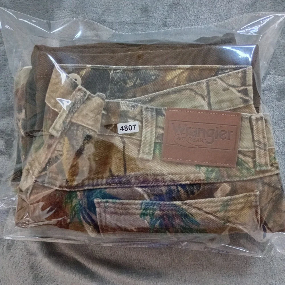 Wrangler ProGear Hunting Pants Mens 38‎ Camo Brown Realtree Brush Briar