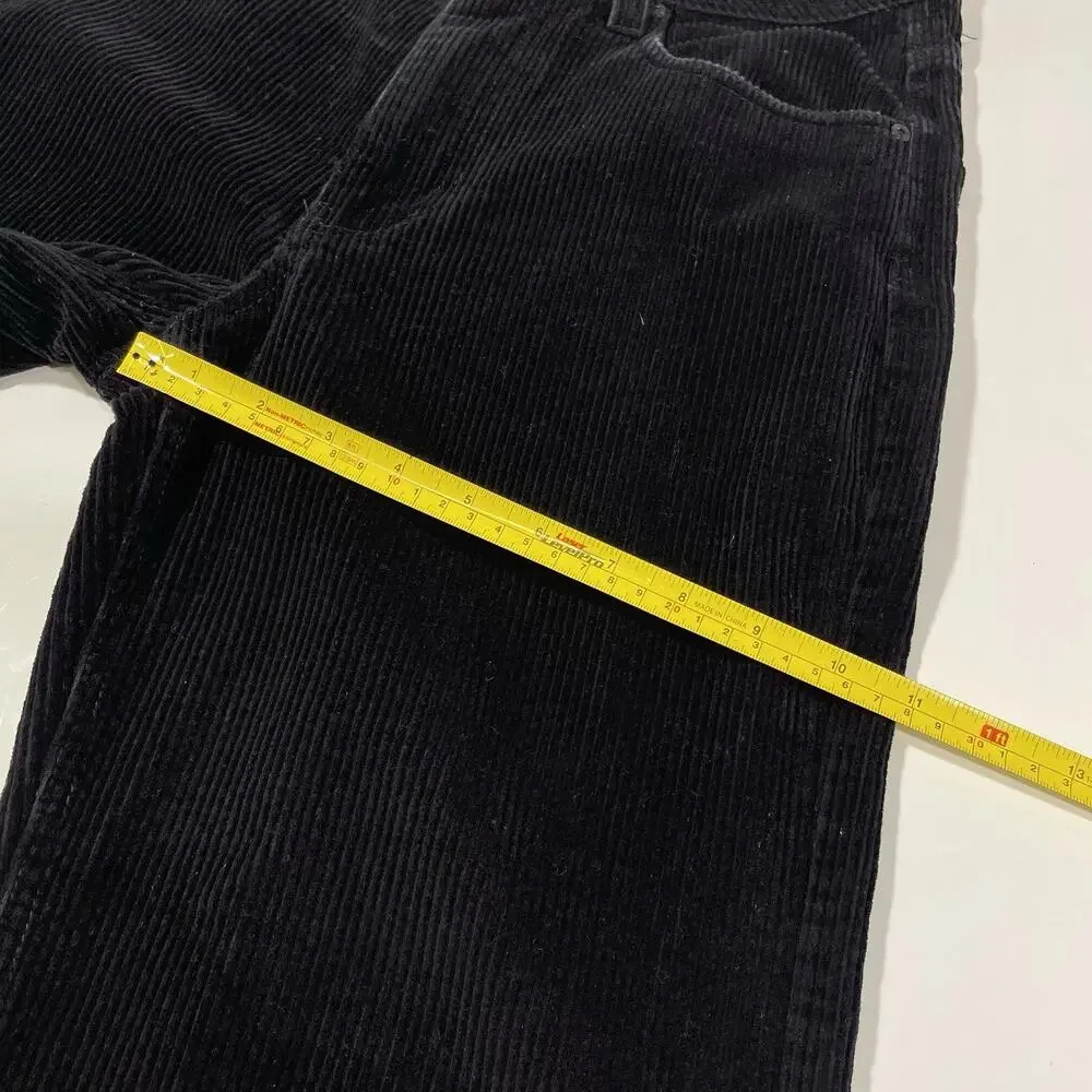 Empyre Relaxed Fit Corduroy Pants Mens 30 Black Baggy Skate Skater Y2K Cords