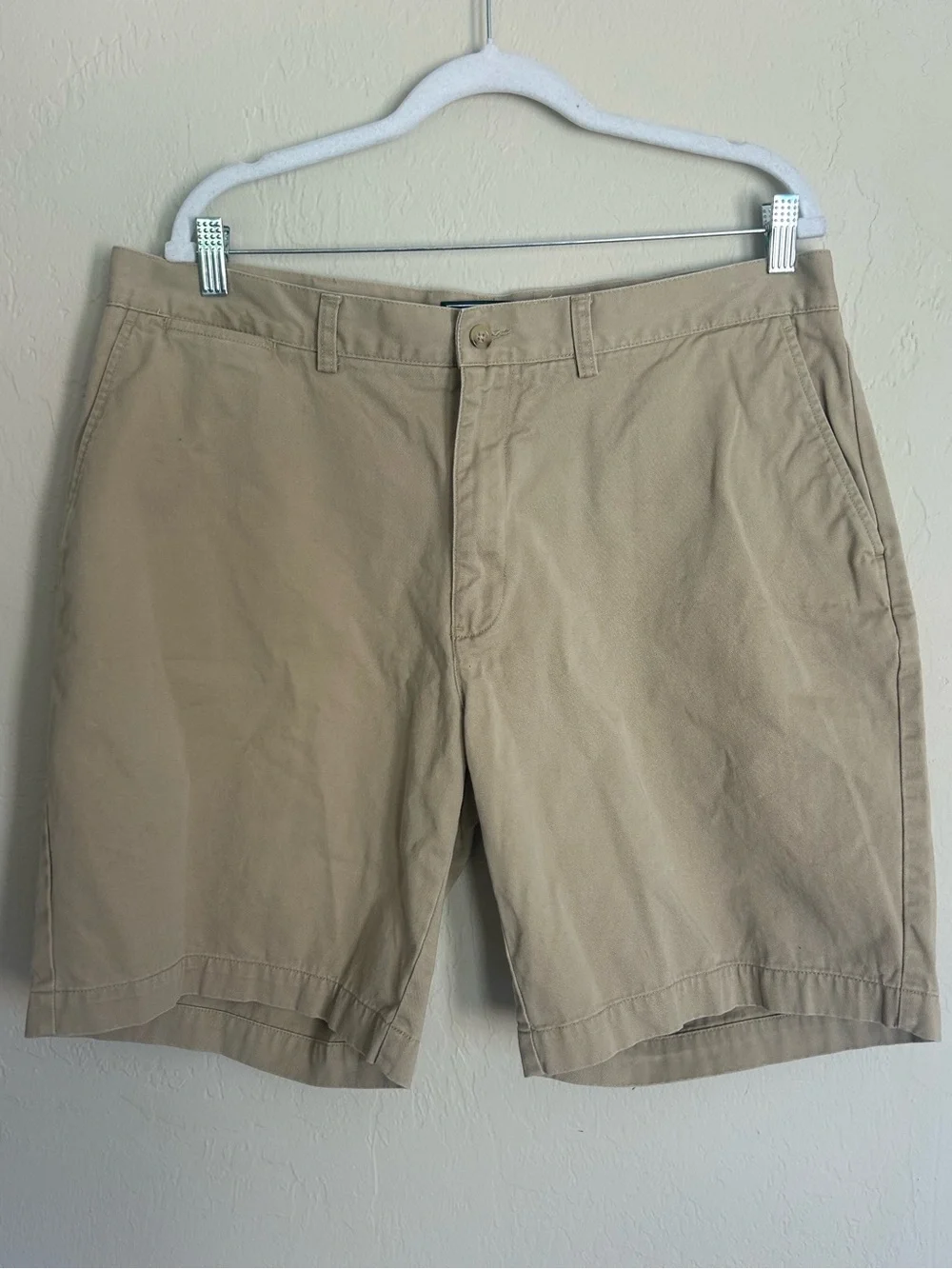Polo Ralph Lauren Shorts Mens 38 Chino Flat Front Khaki School Preppy (1763)