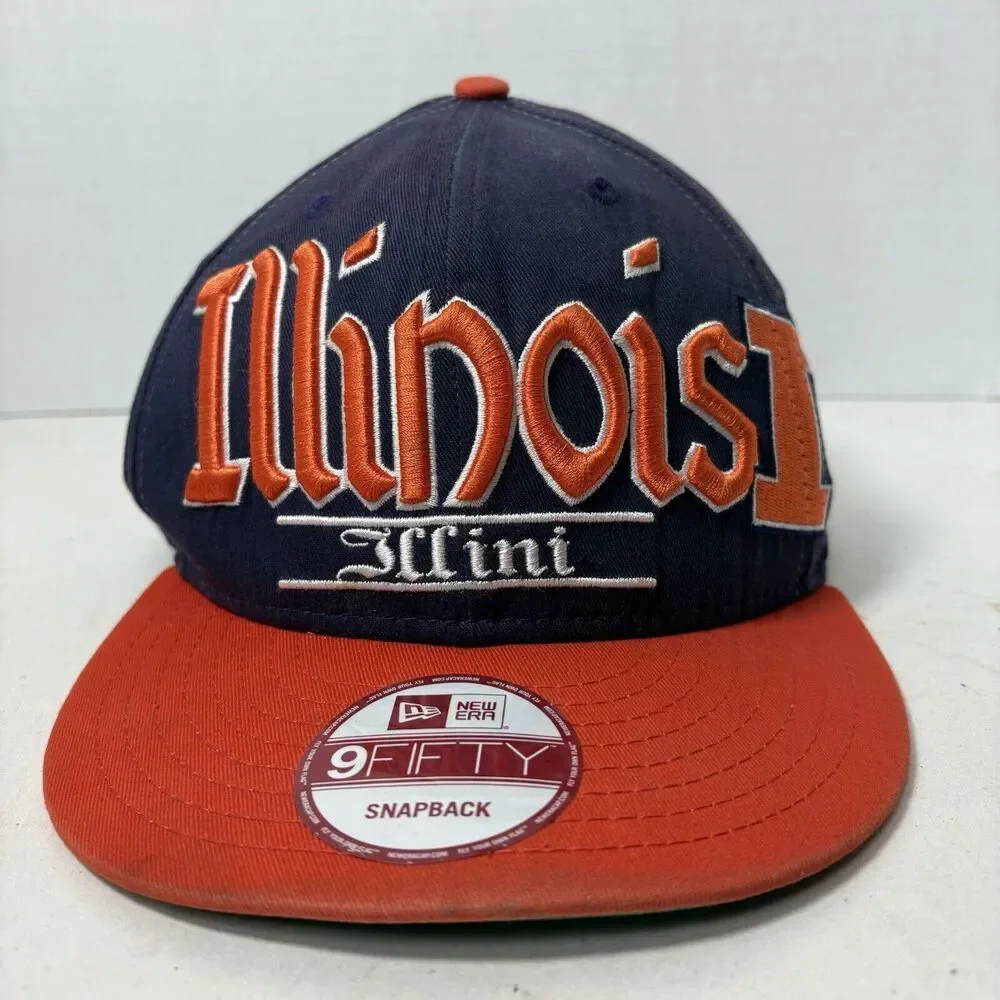 New Era 9Fifty‎ Hat Cap Snapback One Size Fighting Illini University Of Illinois