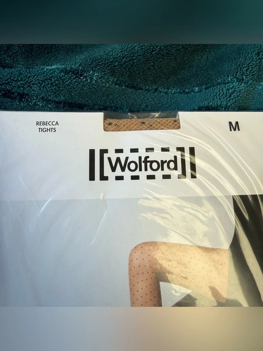 NWT Wolford Rebecca Polka Dot tights sahara / black size M
