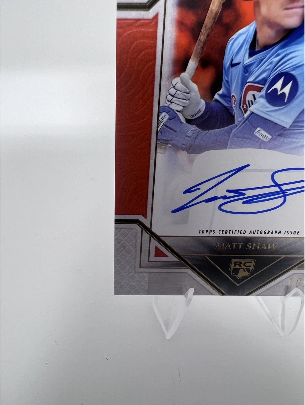 2025 Topps Definitive Collection Matt Shaw Rookie Autograph Baseball Card 10/25