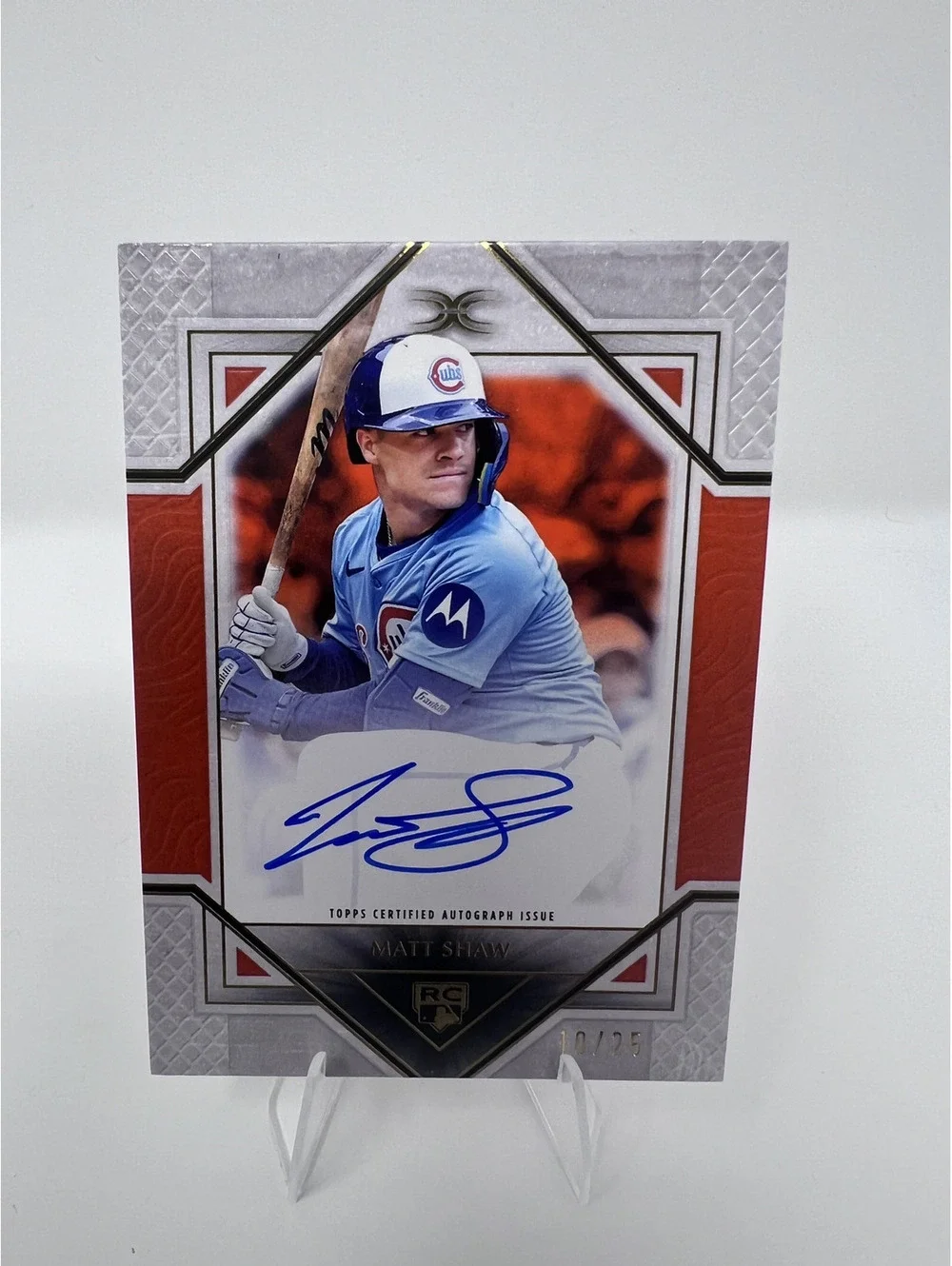 2025 Topps Definitive Collection Matt Shaw Rookie Autograph Baseball Card 10/25