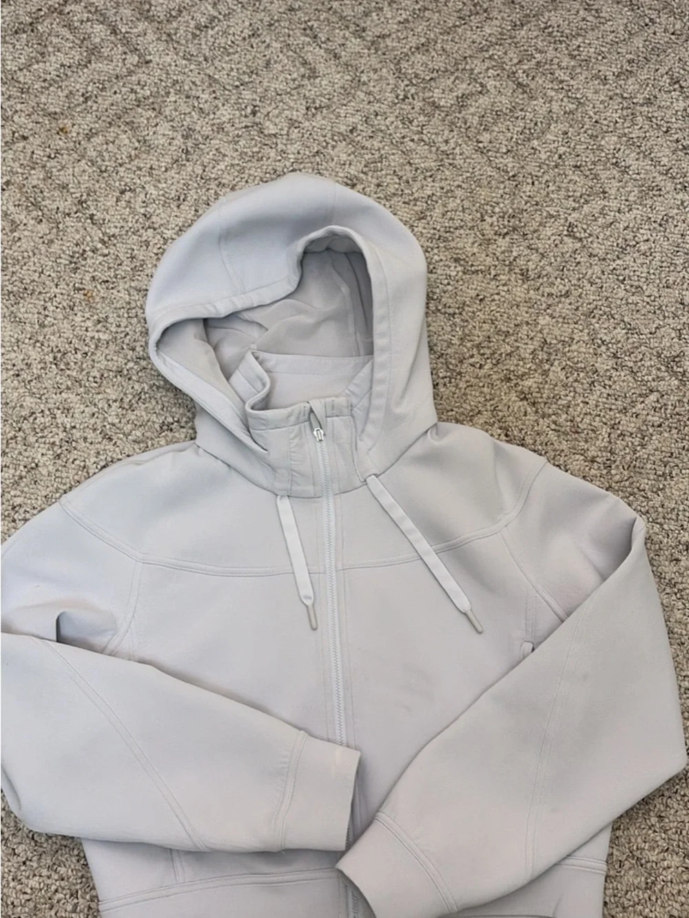 lululemon athletica Light Blue/Green Cropped scuba Hoodie Jacket