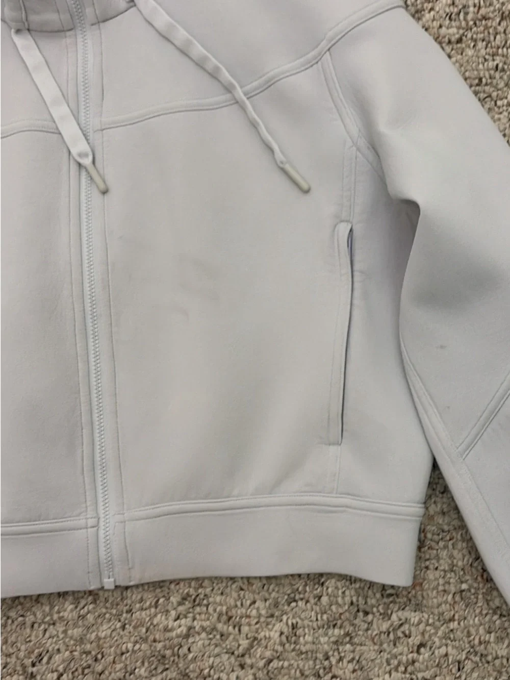 lululemon athletica Light Blue/Green Cropped scuba Hoodie Jacket