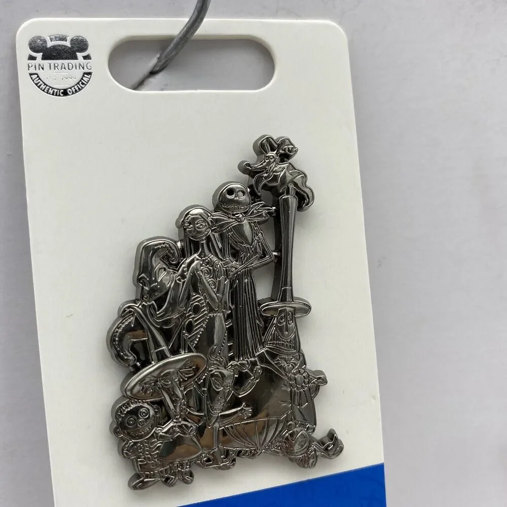 Disney Parks Pin Nightmare Before Christmas Jack Skellington & Family Silver Pin