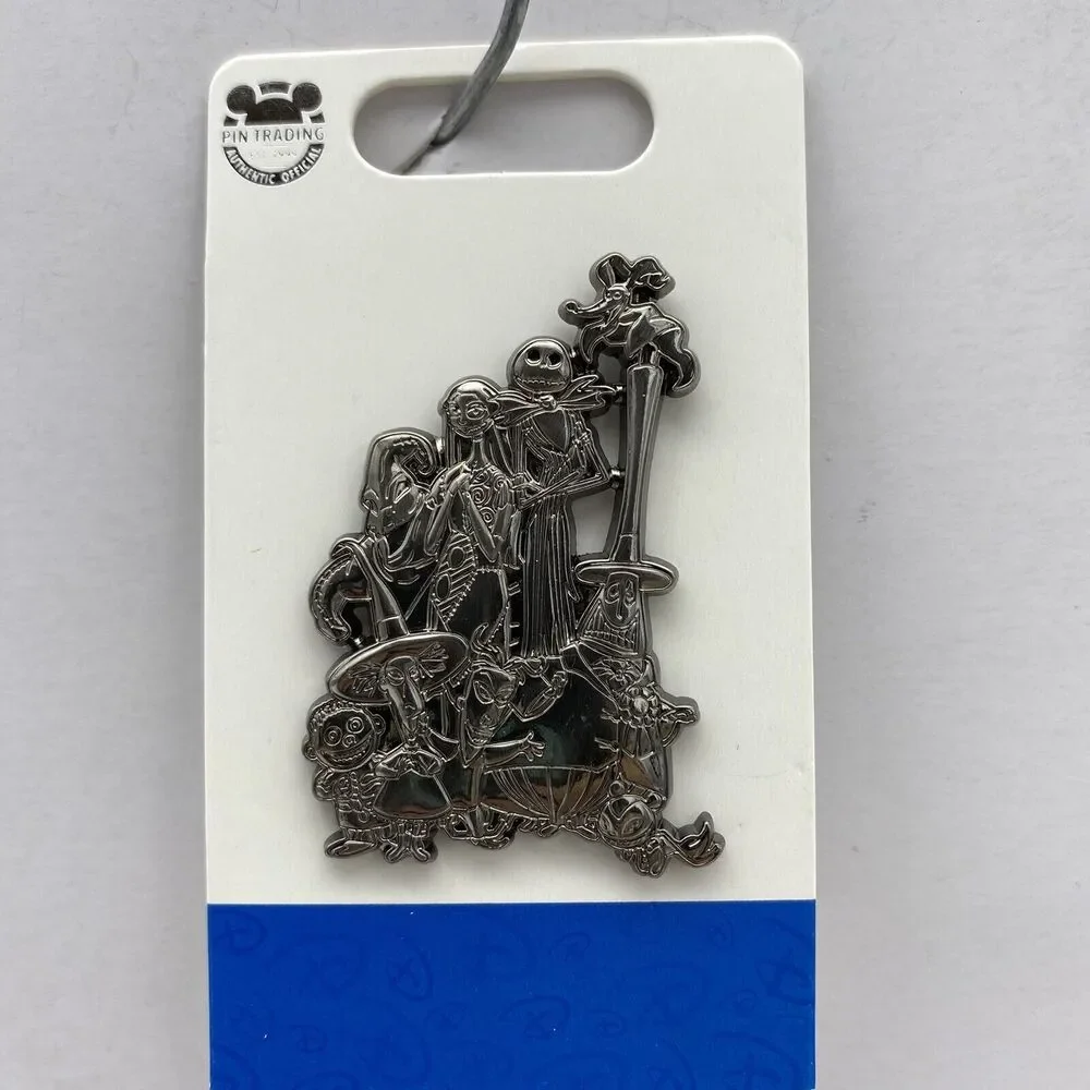 Disney Parks Pin Nightmare Before Christmas Jack Skellington & Family Silver Pin