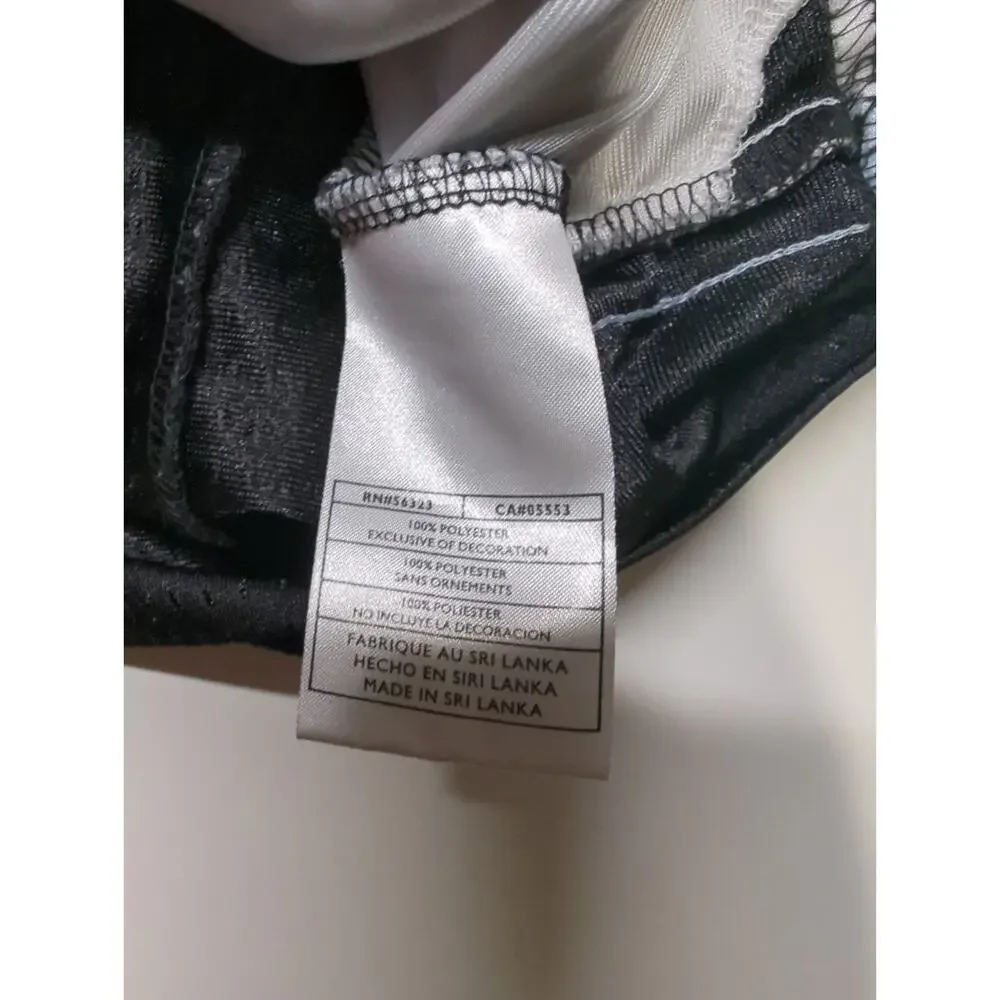 Nike Black wth Blue/White Stripes Mesh Full Zip Hoodie Track Jacket Women's Sz L