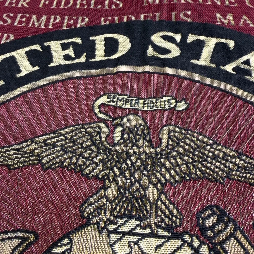 US Marine Corps Semper Fidelis Woven Wall Hanging Tapestry Pure Country Weavers