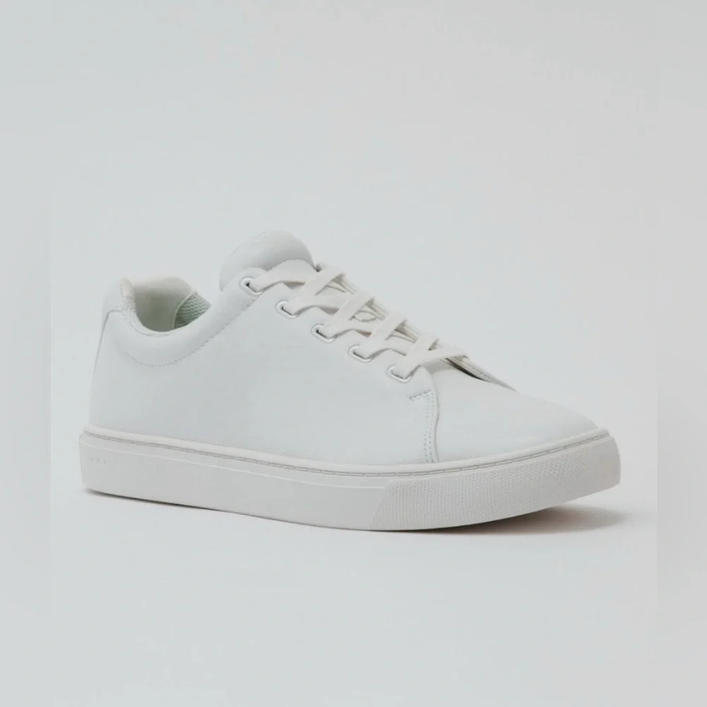 Projext Men’s Scooter One Leather Low-Top Sneakers White Lace Up Sz 8.5 US 41 EU