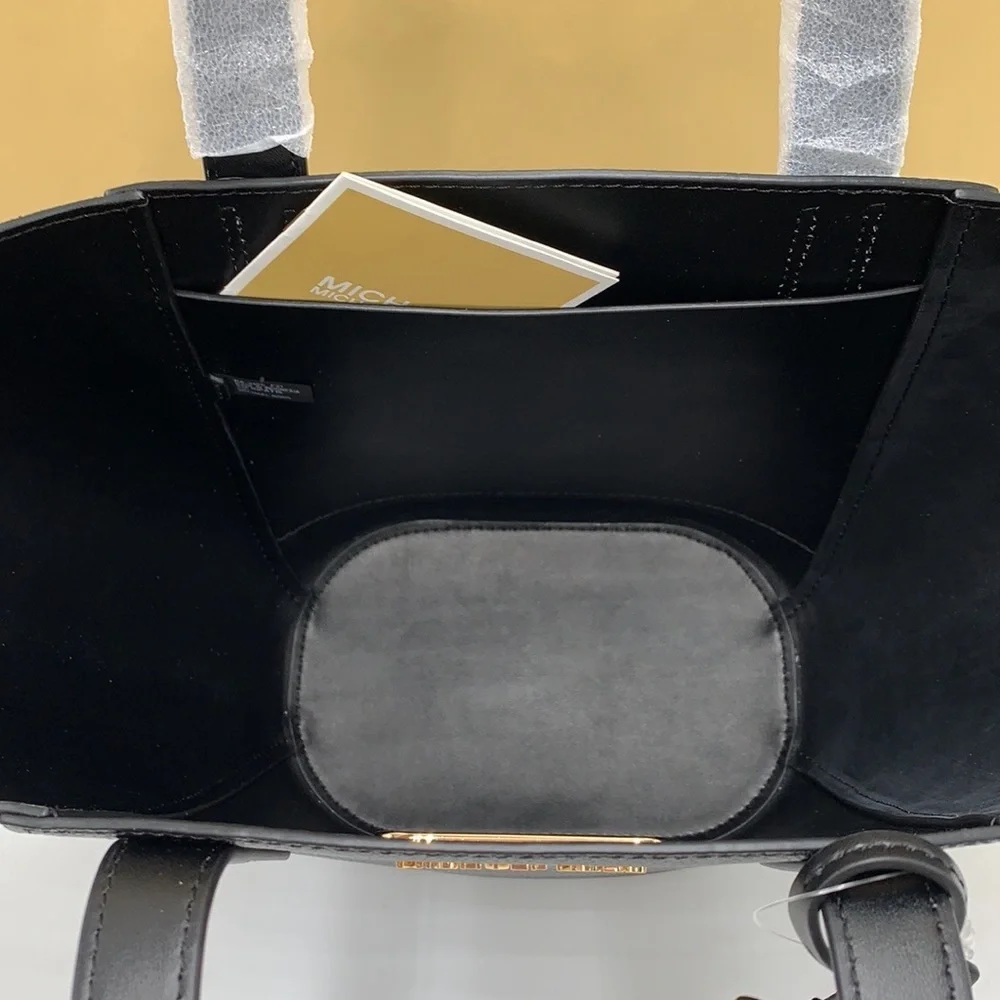 MICHAEL KORS PORTIA SMALL TOTE BLACK COLOR Pebbled leather/ suede