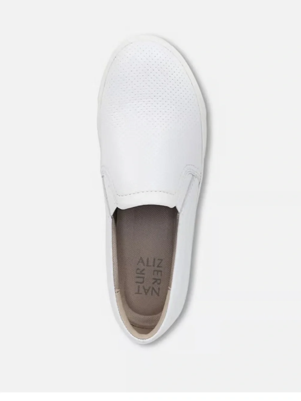 Naturalizer Marianne slip on sneaker, white leather, size 10