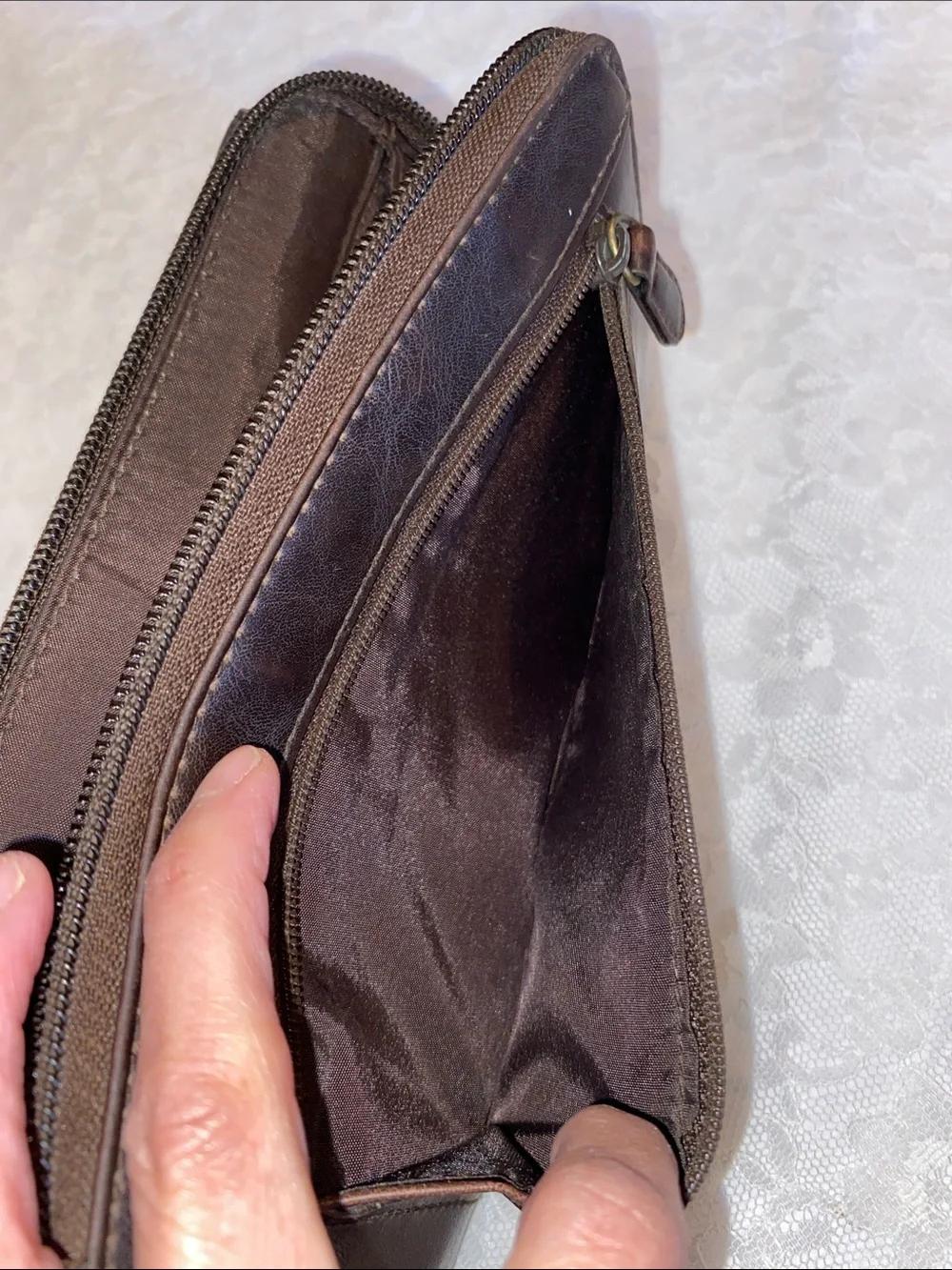 Villager Dark Brown Trifold Leather wallet