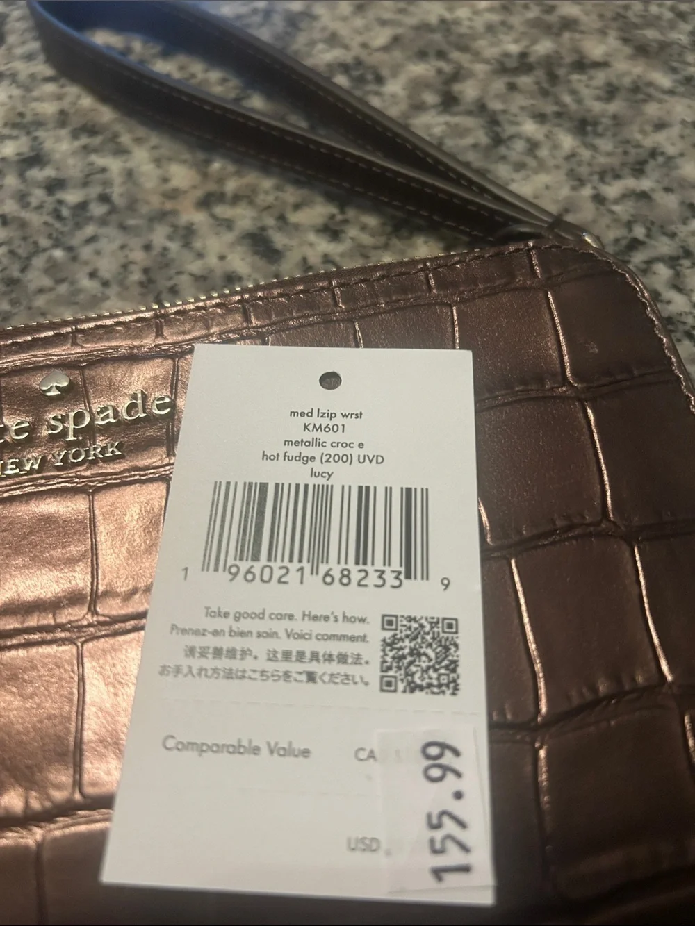 kate spade croc embossed