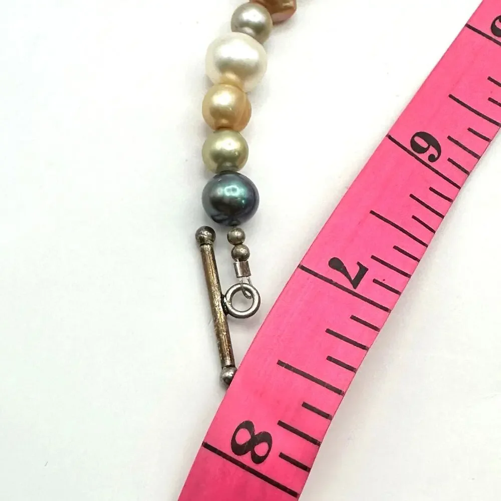 Freshwater Pearl Bracelet Neutral Cream Brown Tan Beaded Jewelry Coastal Cowgirl