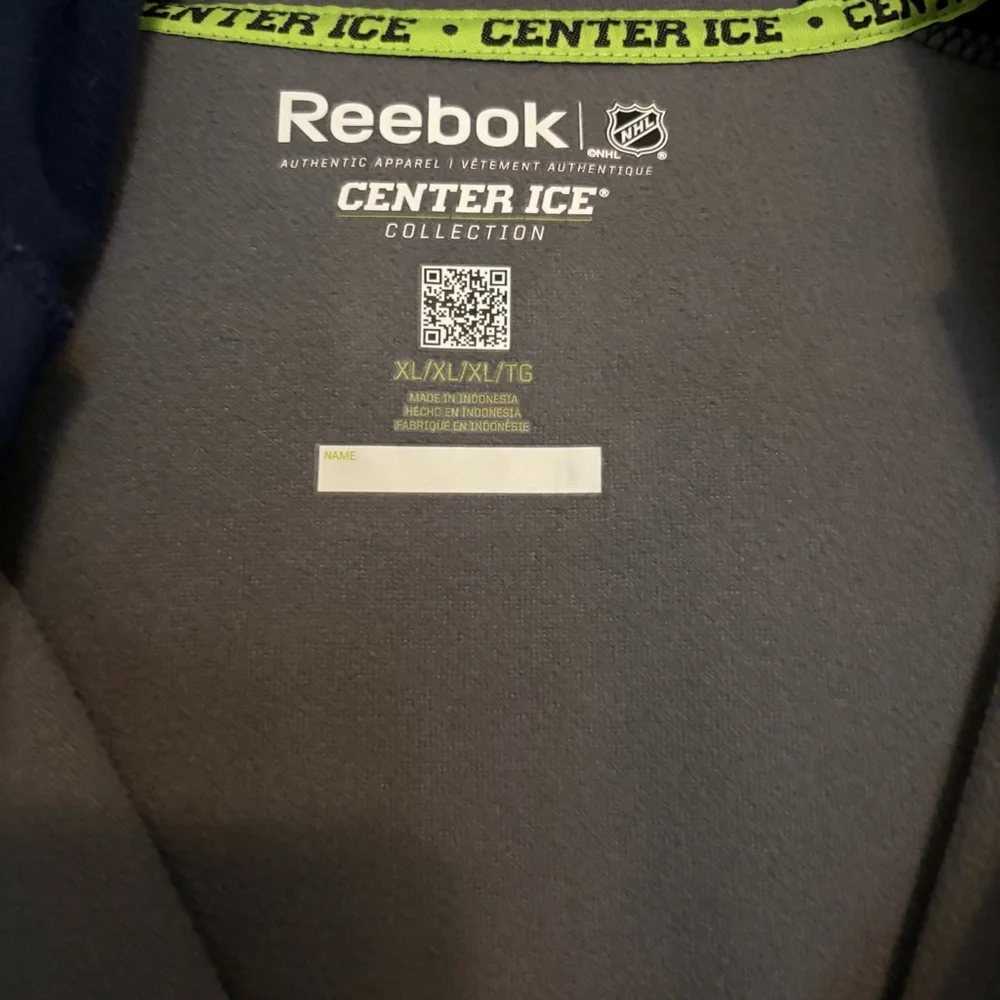 Reebok New York Rangers Zip-Up Jacket - Blue and Gray