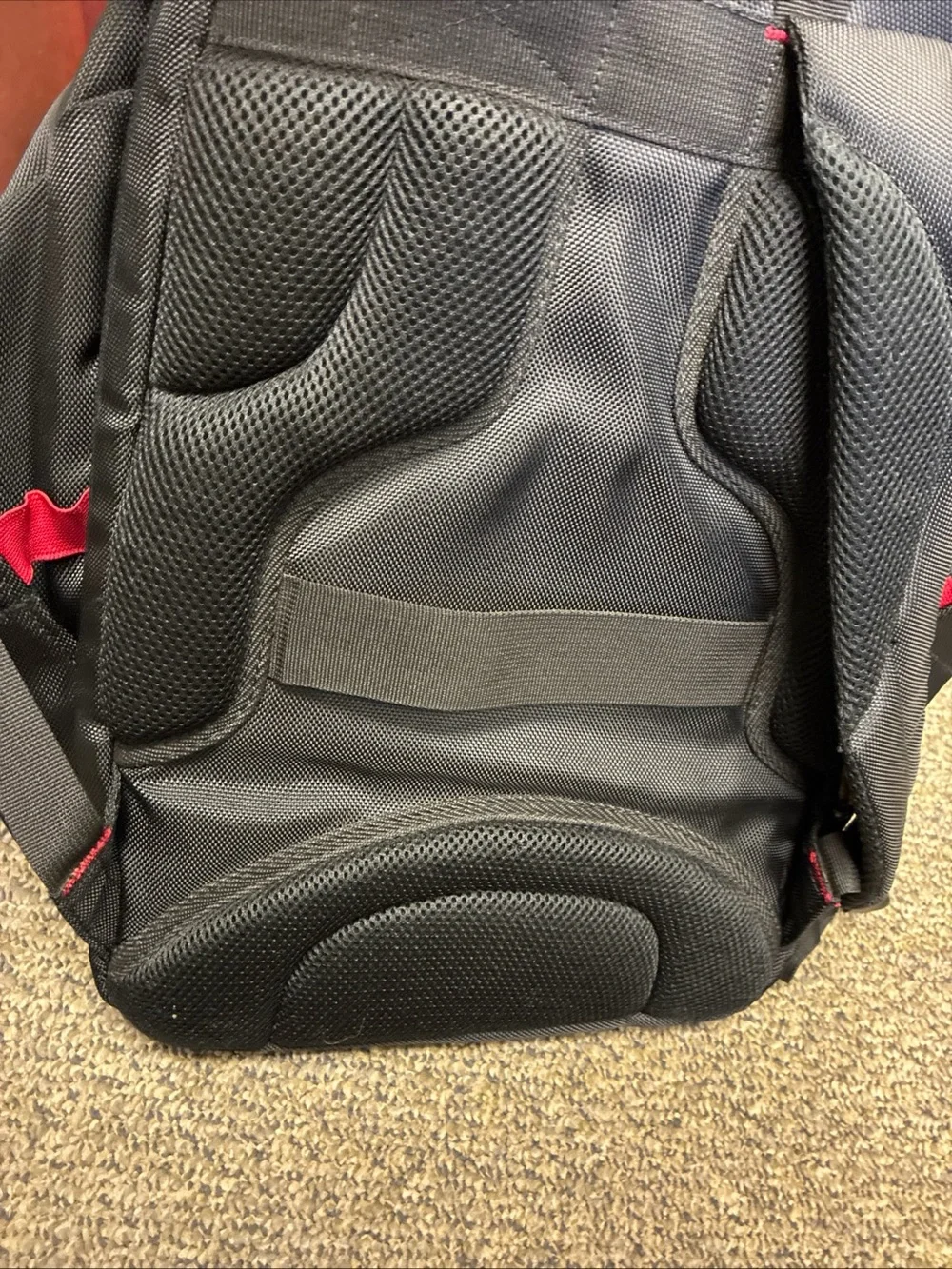 Samsonite Black Men's Laptop Backpack with Subtle Red Accents