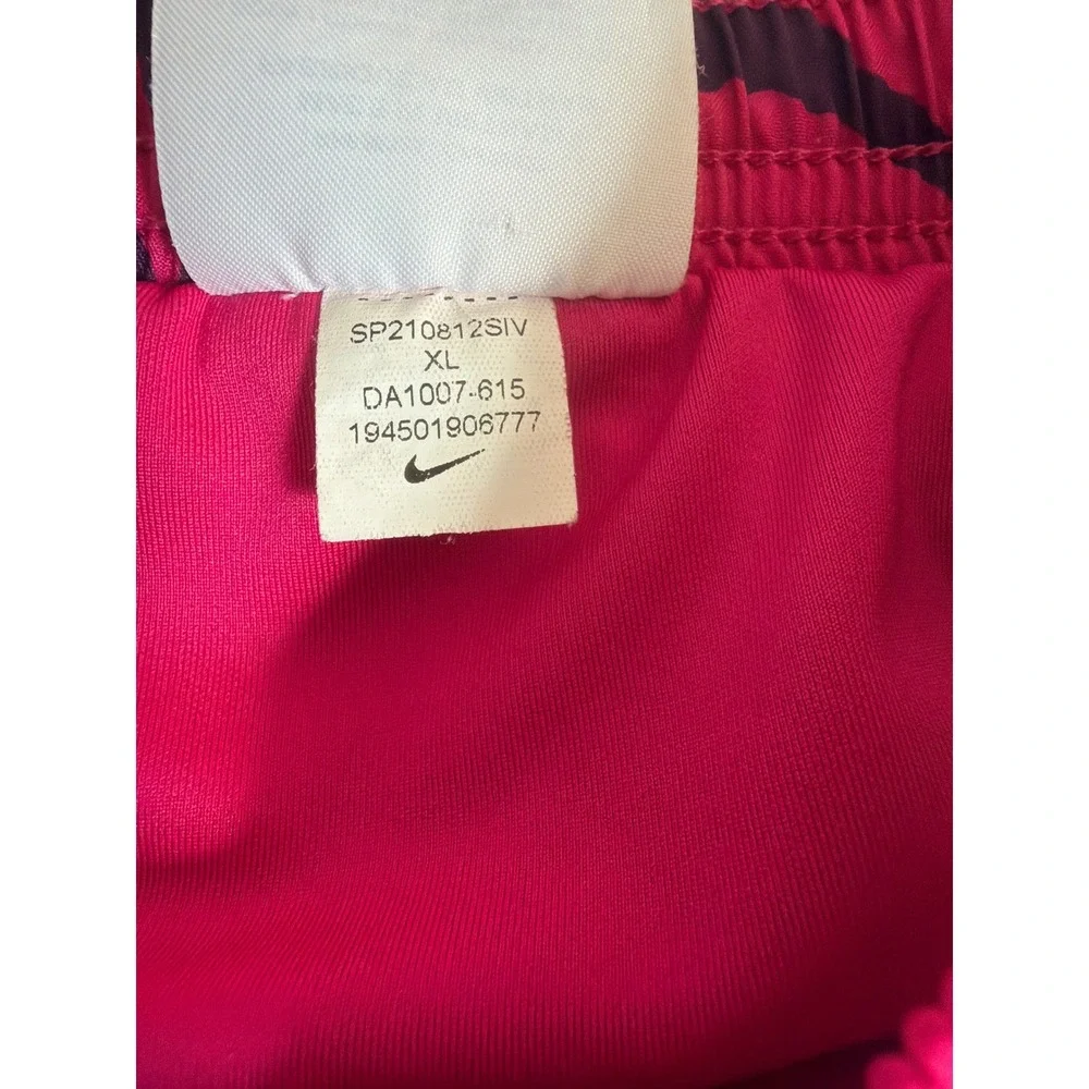 Nike Dri-FIT 10K 2-in-1 Running Shorts Pink Zebra Print DA1007-615 Womens XL