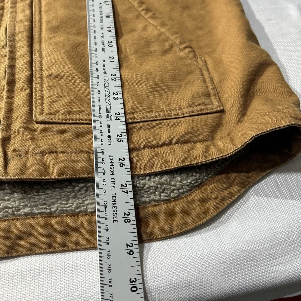 Carhartt Mock Neck Sherpa Lined Vest Mens Large BRN Loose Duck