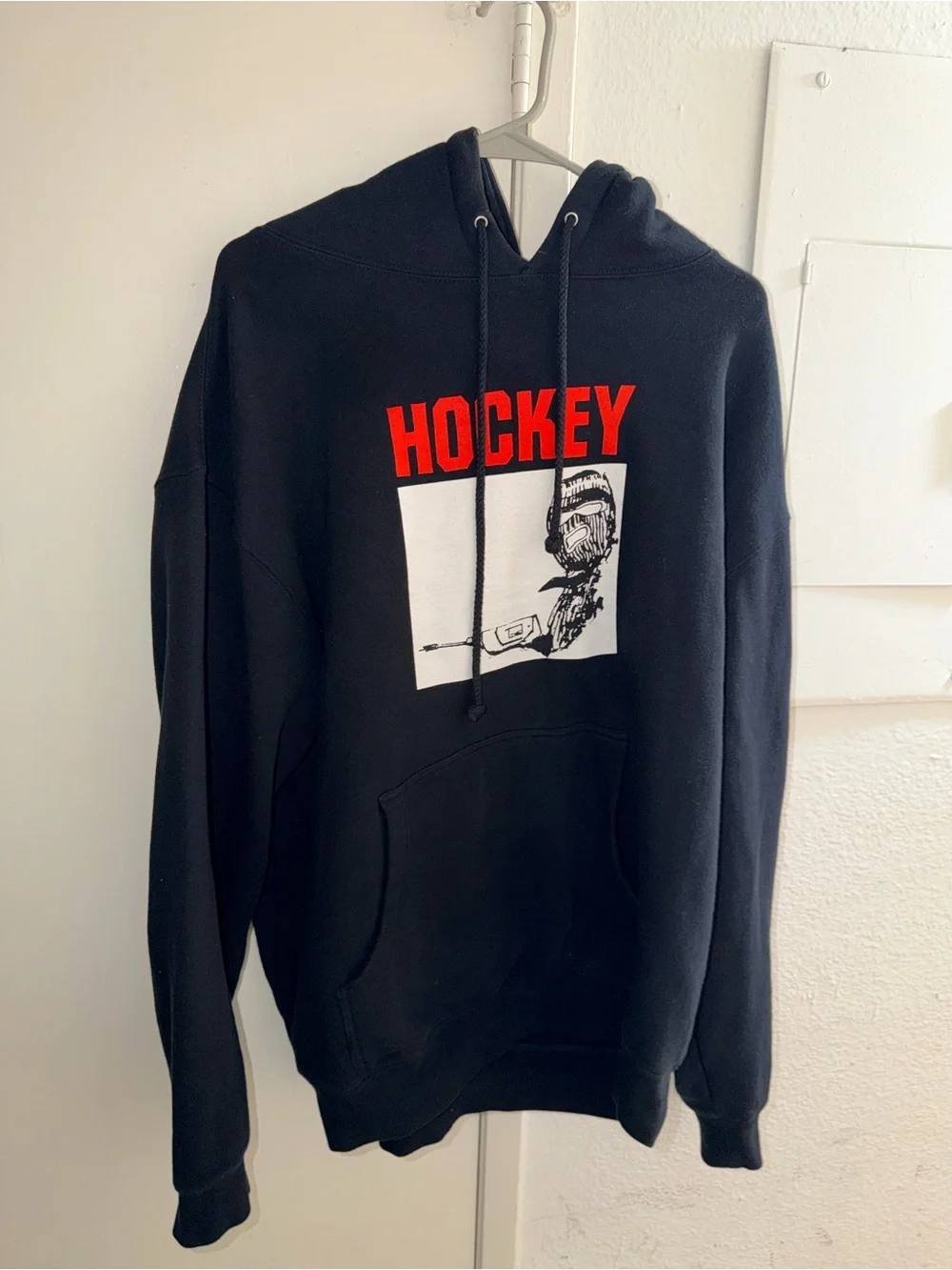 Black Graphic Pullover Hoodie