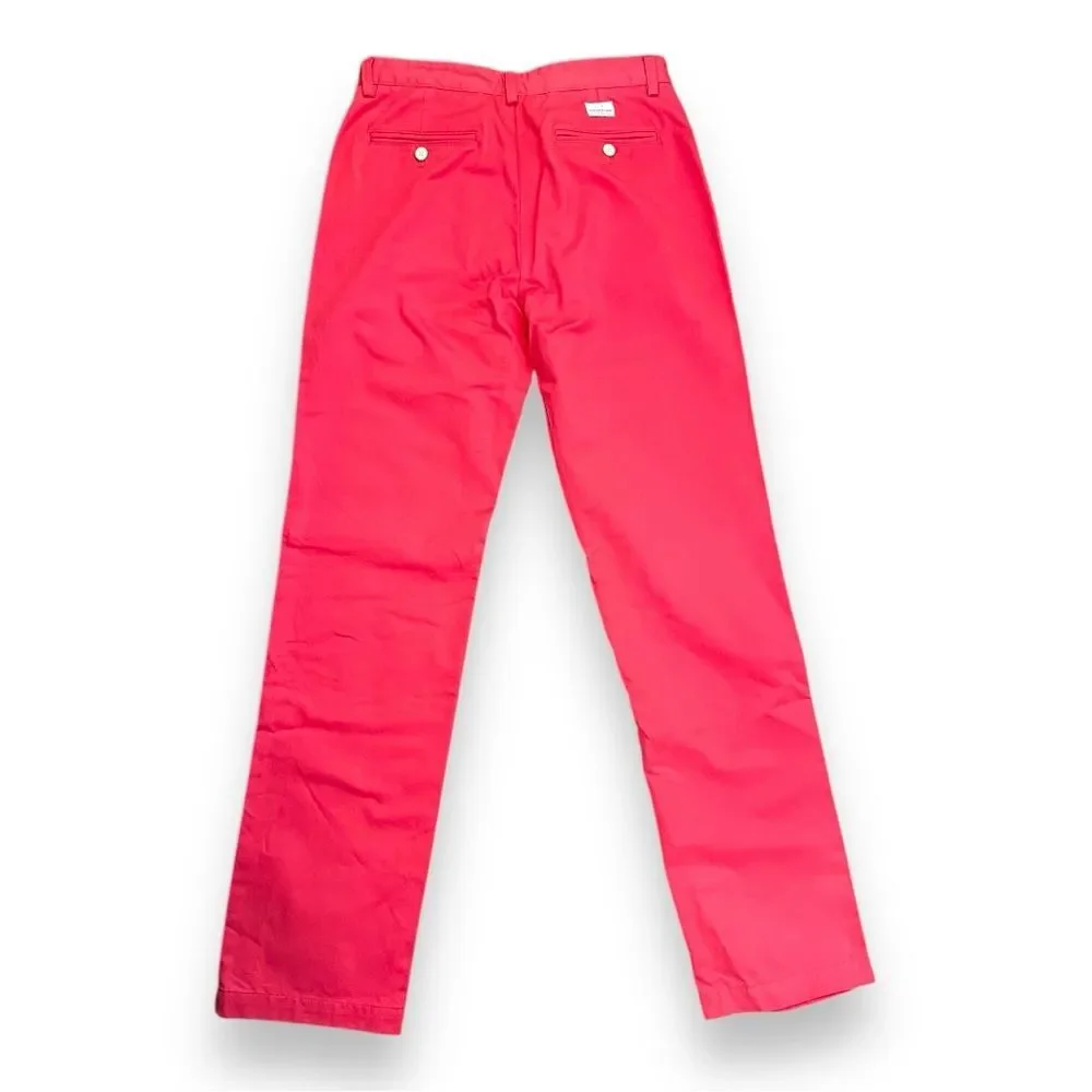 Vineyard Vines Classic Fit Club Pants Pink Cotton Lightweight Straight Leg 30x34