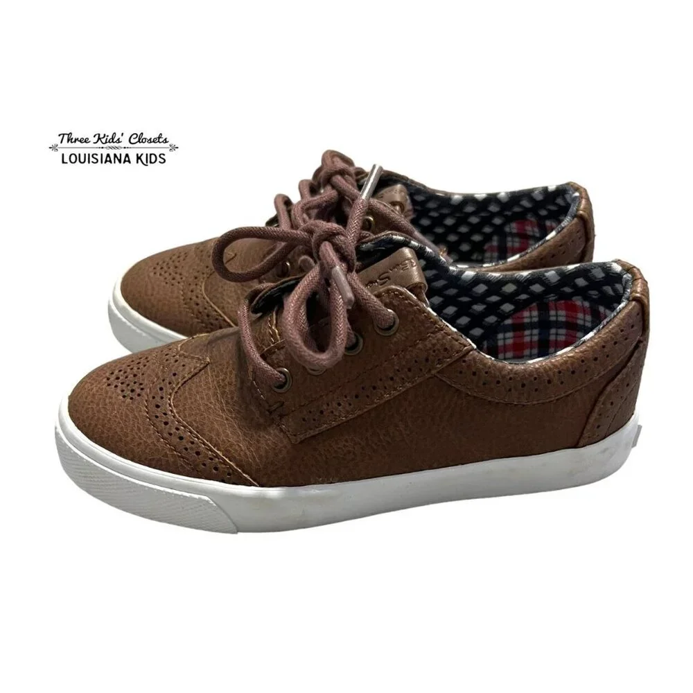 Ben Sherman Sz 12 Brown Leather Wingtip Sneakers