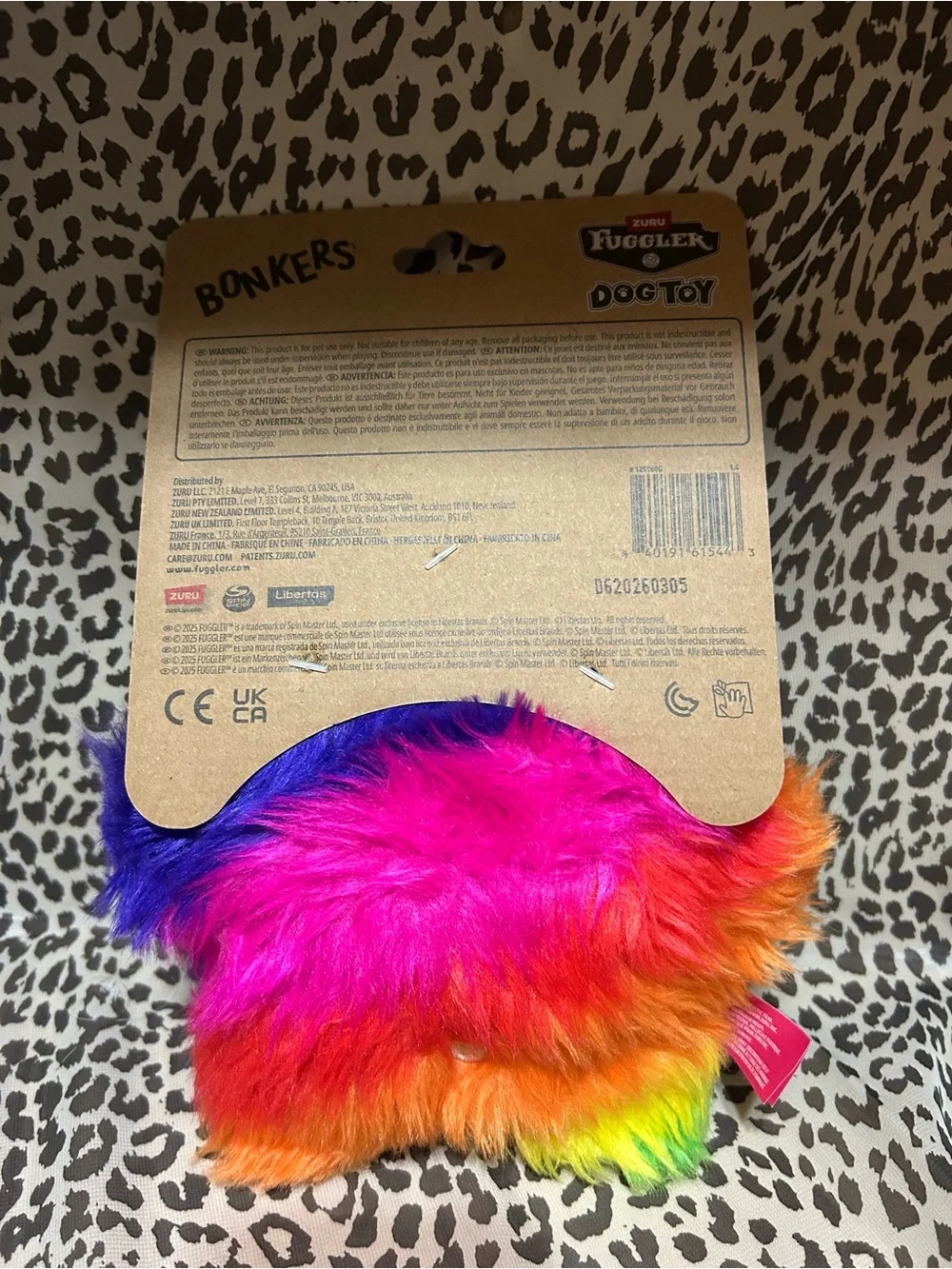 Bonkers Fuggler Oogah Boogah Squeaky & Plush Dog Toy