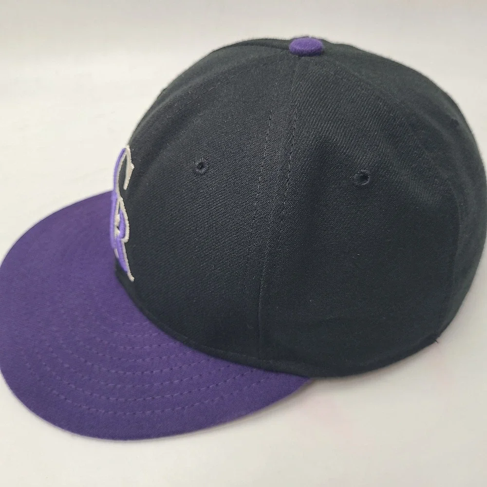 Colorado Rockies Hat Fitted 7 1/4‎ New Era 59Fifty Black Purple MLB Baseball Men