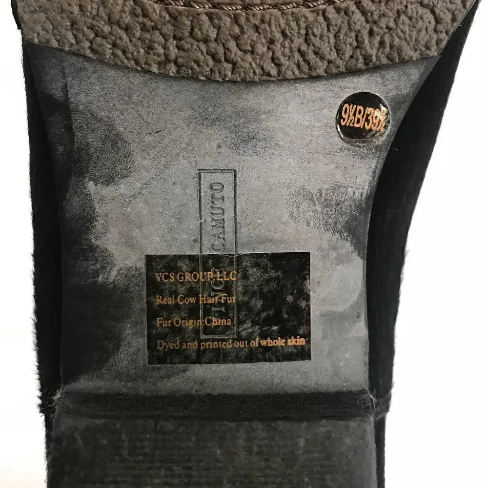 Vince Camuto Black Pony Ankle Booties