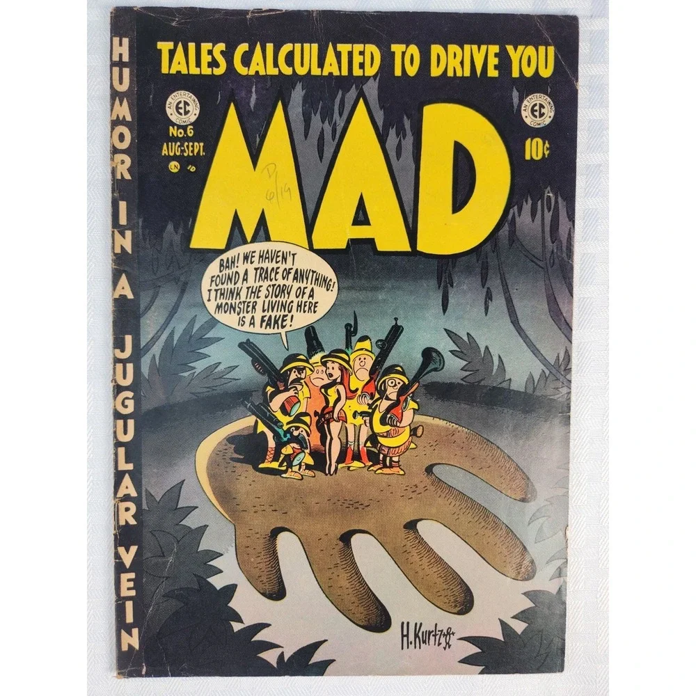 Mad #6 VF 3 EC Golden Age 1953 Harvey Kurtzman Cover and Story! 1953