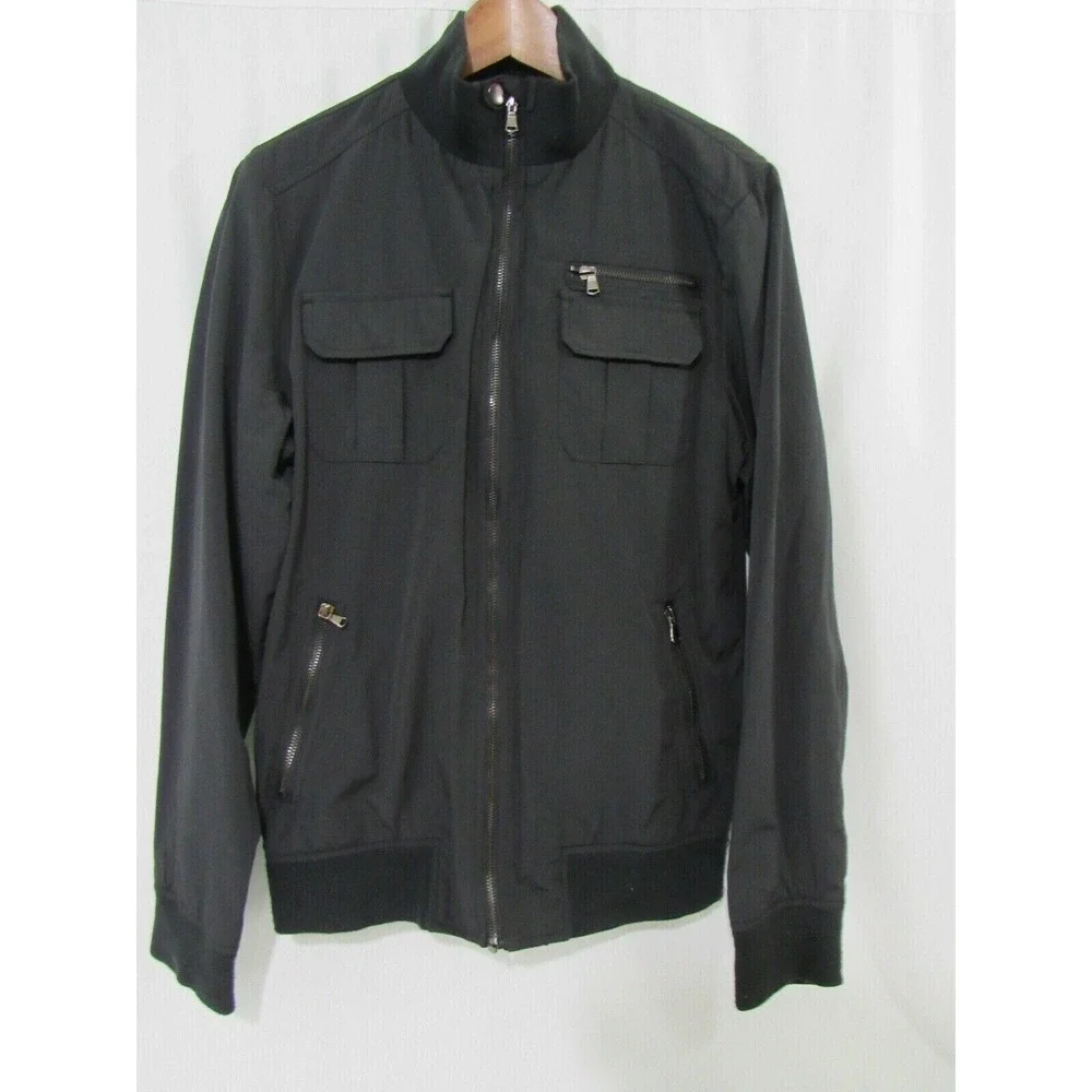 Heritage 1981 Black Light Weight Racer Jacket Size M NWT‎