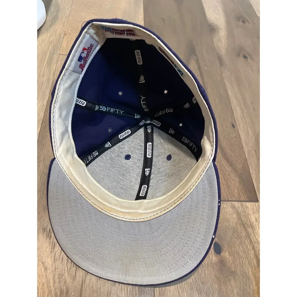 New Era 59Fifty Cleveland Indians On‑Field Hat Size 7 3/8 Vintage Made in USA