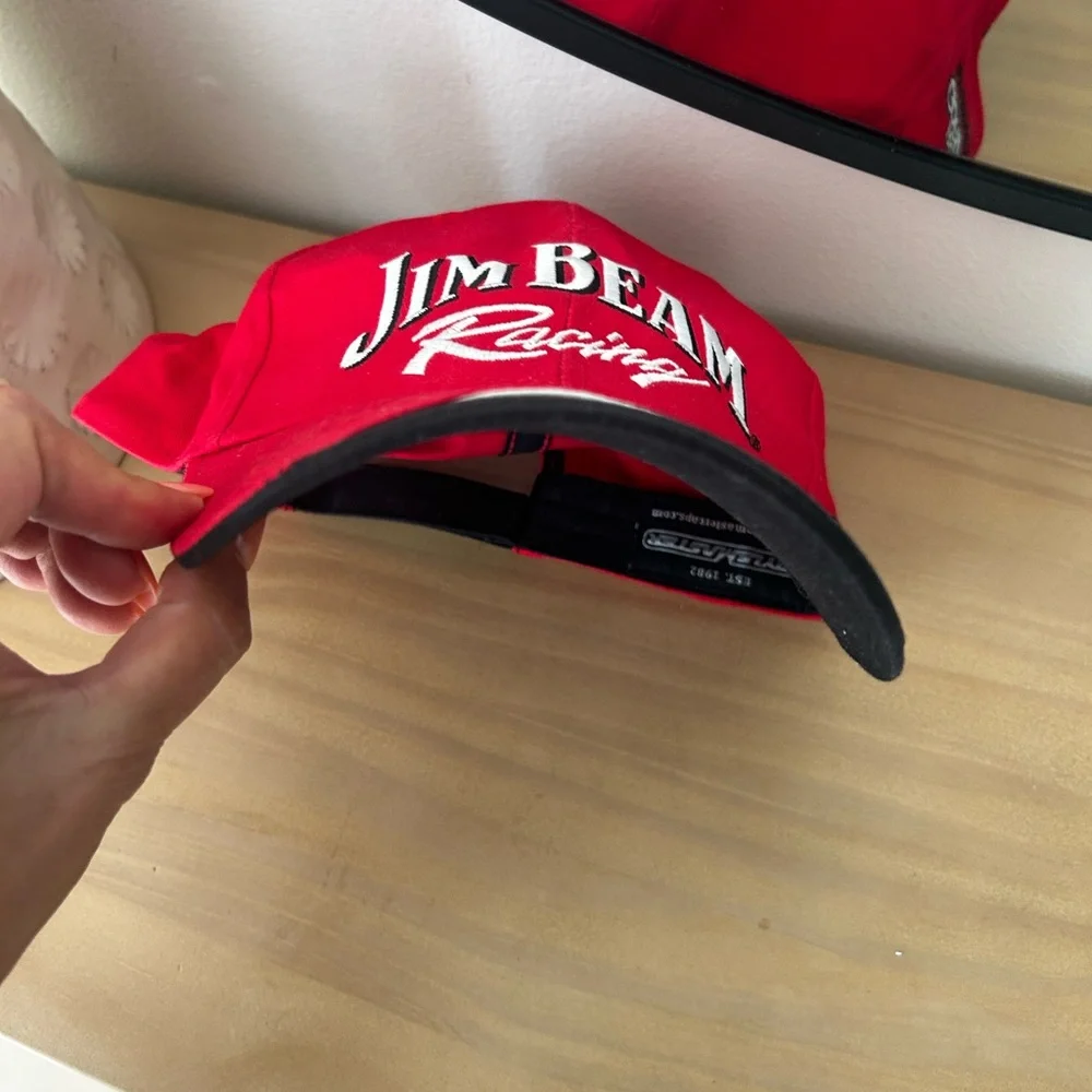 Jim Beam Style Master Racing Red Cap Hat Robby Gordon NASCAR 7