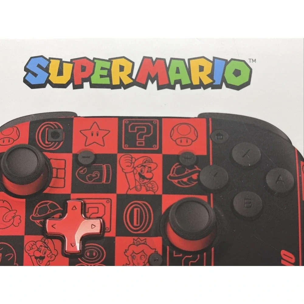 PDP REMATCH GLOW Enhanced Wireless Nintendo Switch Pro Controller - Super Mario