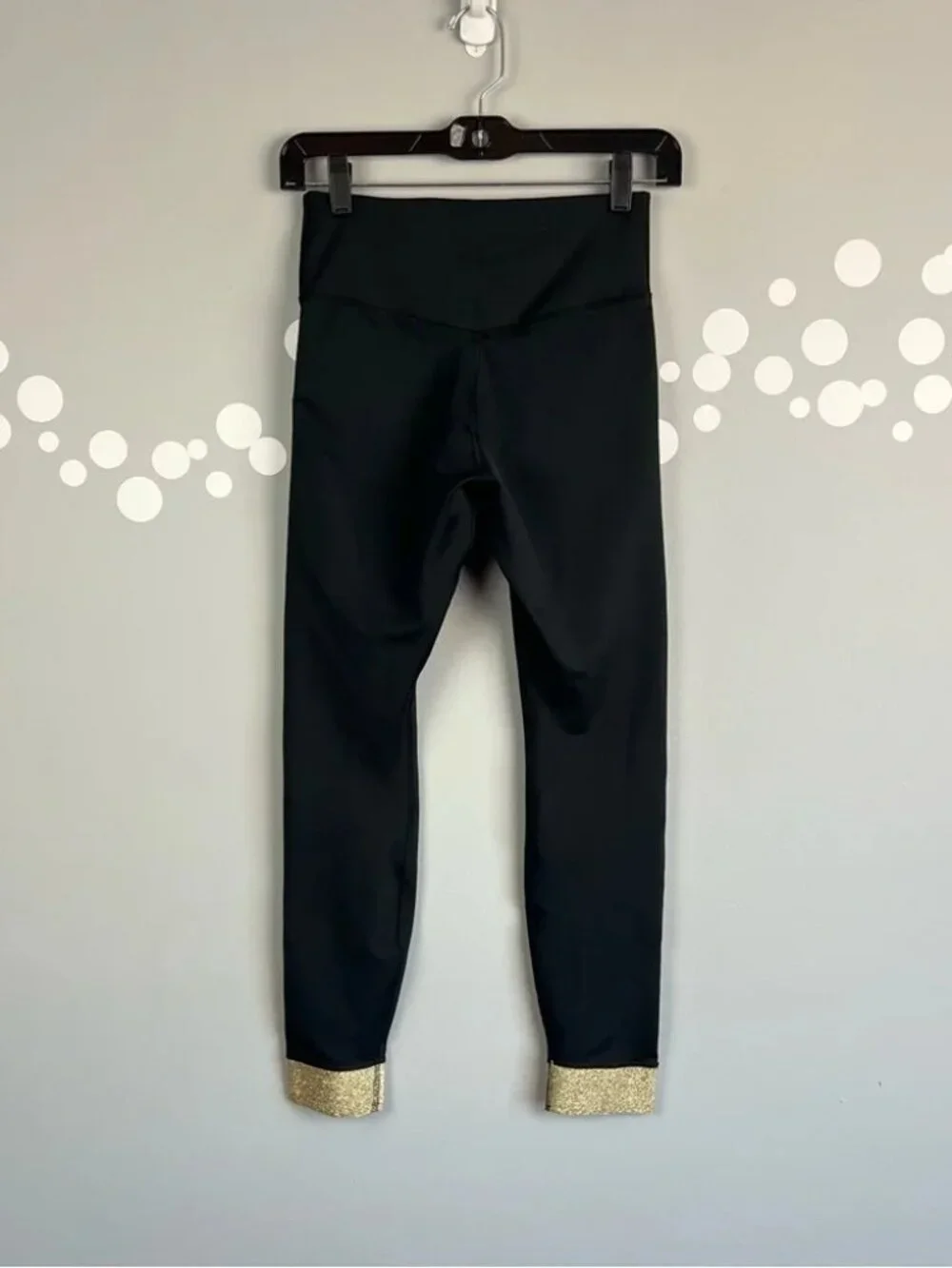 Nike Dri-FIT Just Do It Glitter Cuff 7/8 Leggings Black Size S