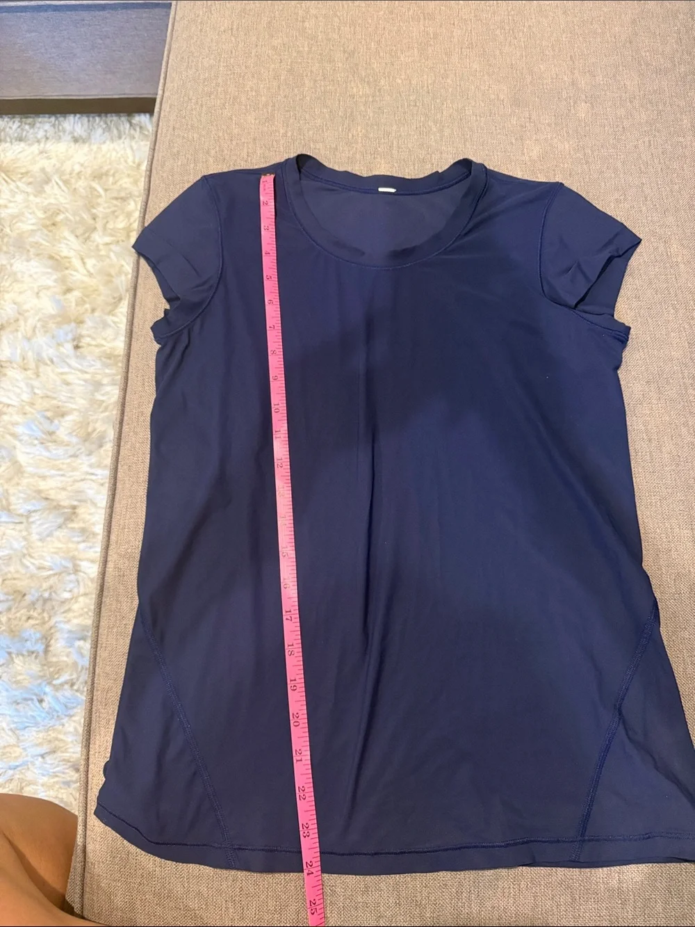 Women’s Short Sleeve Scoop Neck Top -Navy Blue