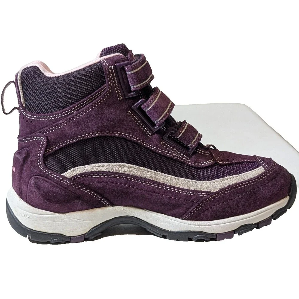 LL Bean Women's Snow Sneaker Boots TEK 2.5 PrimaLoft Purple 7.5 M 3-Straps