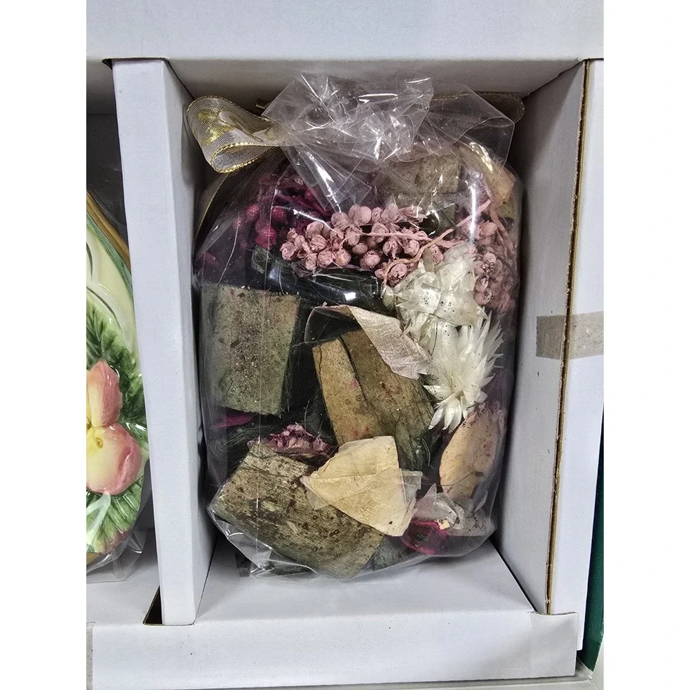 Fitz And Floyd NEW in BOX Garden Rhapsody Collection Bowl & Bag of Potpourri NIB