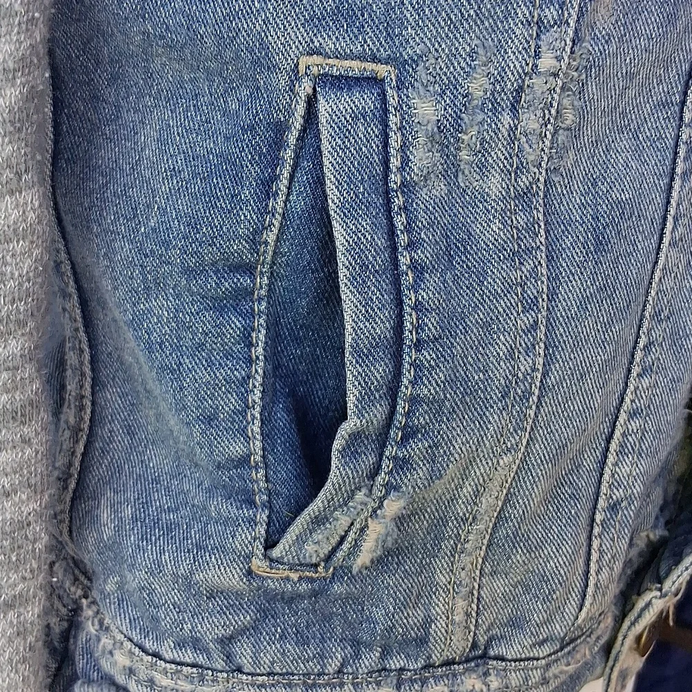 Free People Hooded Denim Jacket XS