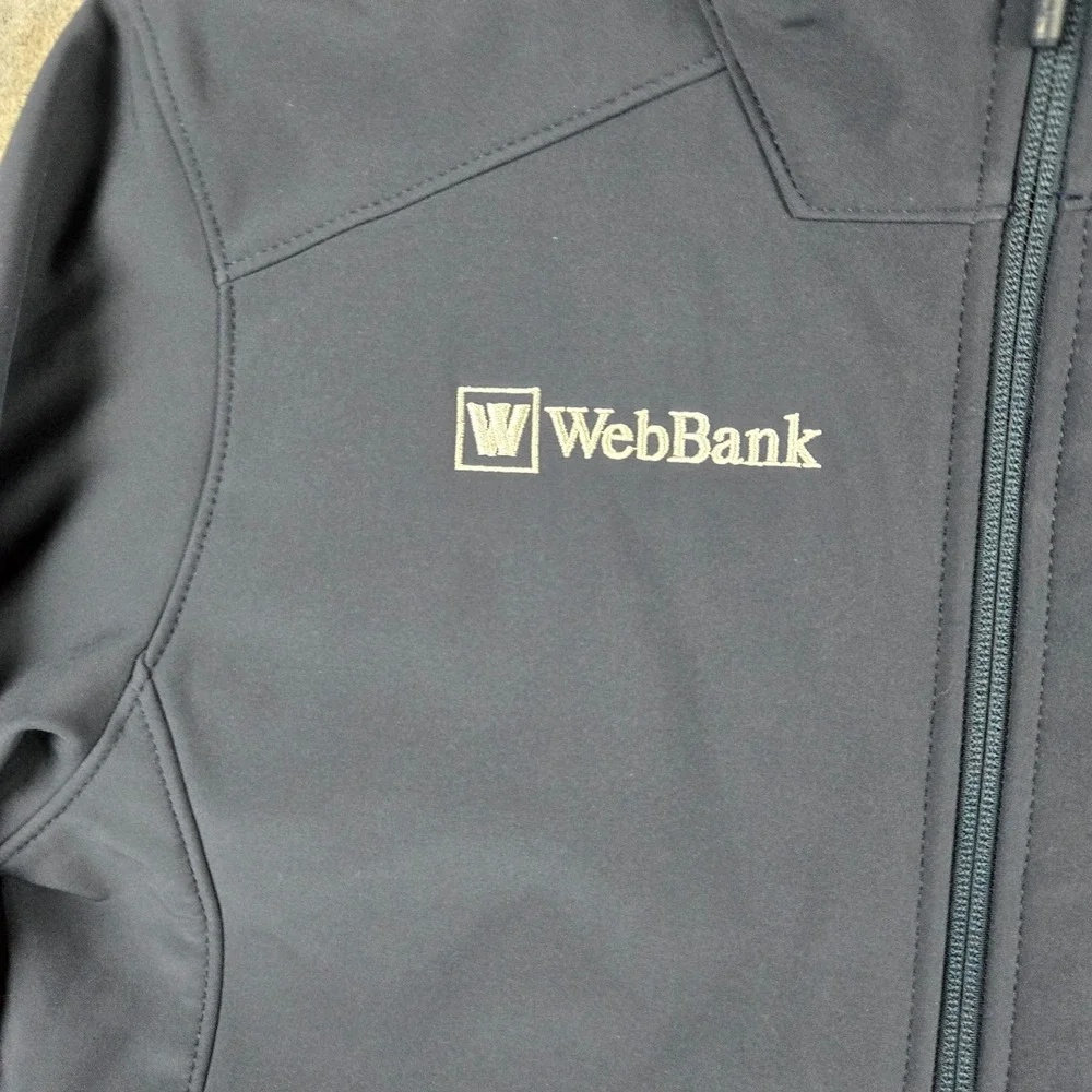 The North Face WindWall Jacket Mens Small Navy Blue Softshell Full Zip Logo