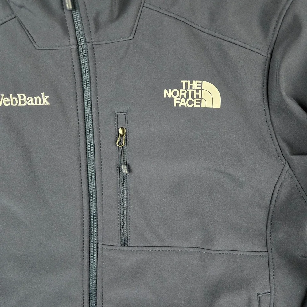 The North Face WindWall Jacket Mens Small Navy Blue Softshell Full Zip Logo