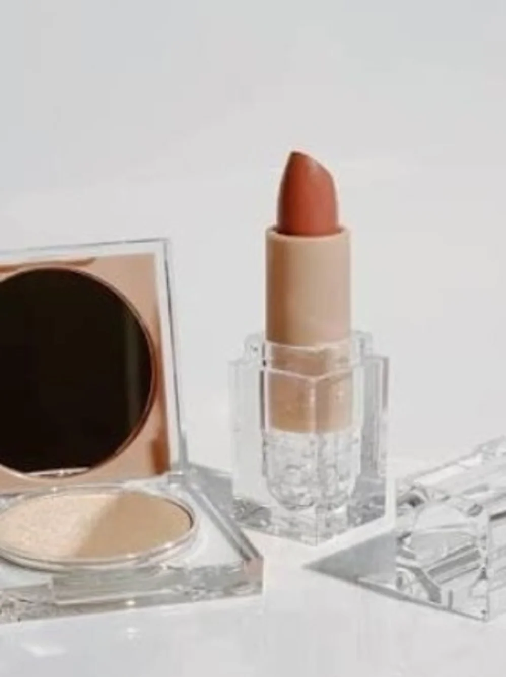 KKW 90's Style Nude Lipstick & Tempting Highlighter Set, NWOB