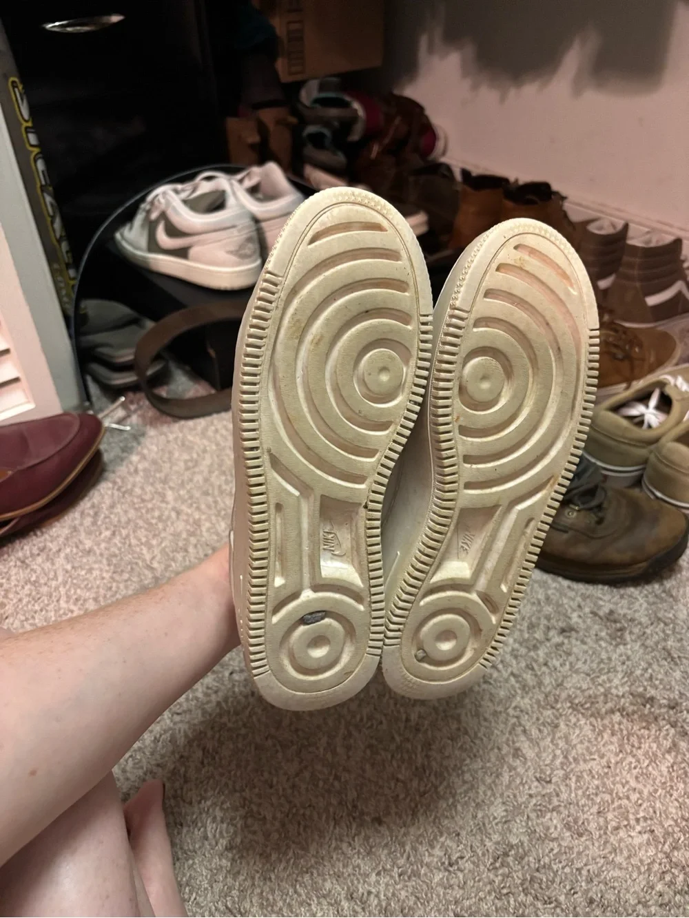 Nike leather sneakers wear
