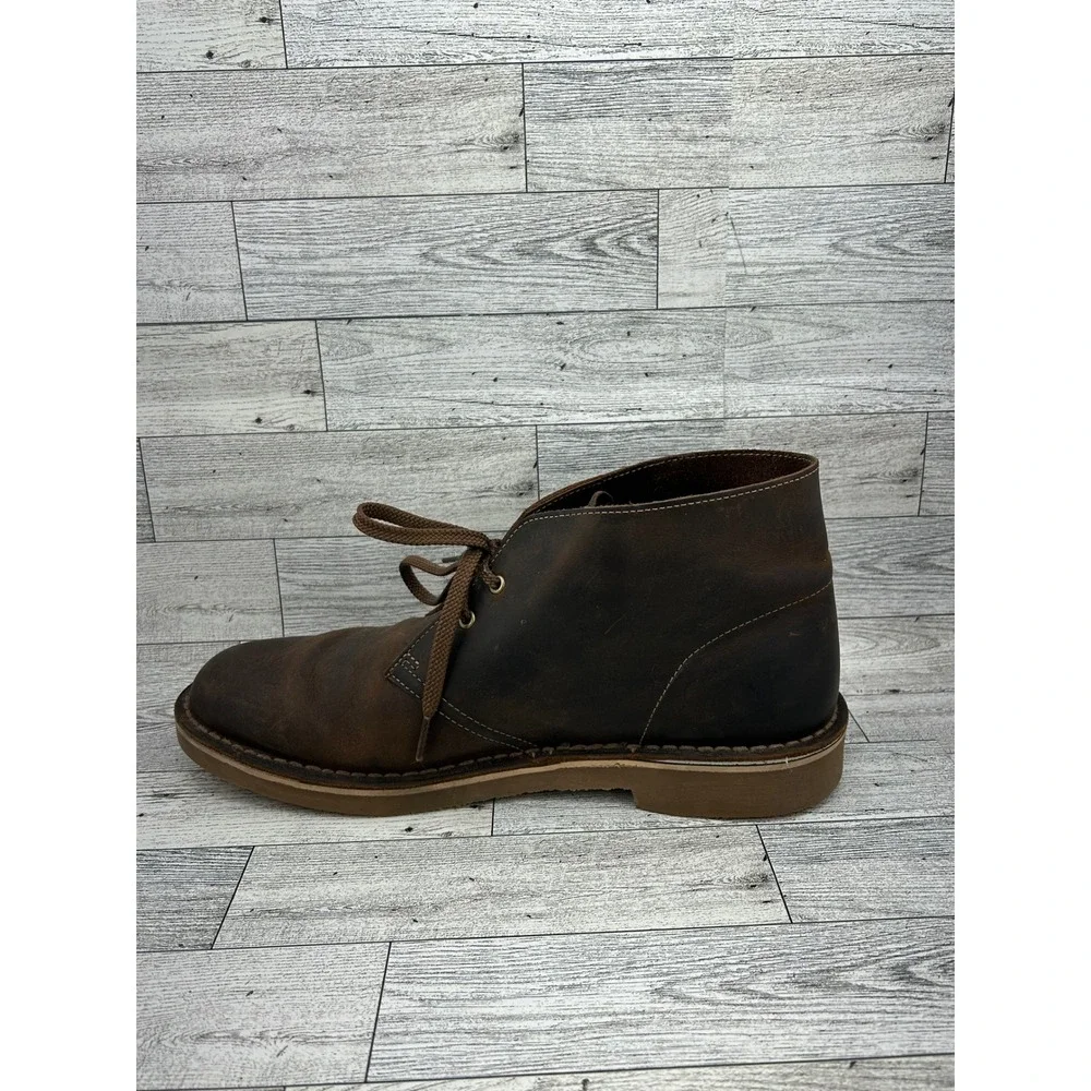 Clarks Bushacre 3 Men Beeswax‎ Brown Leather Chukka Desert Boots Size 9.5M