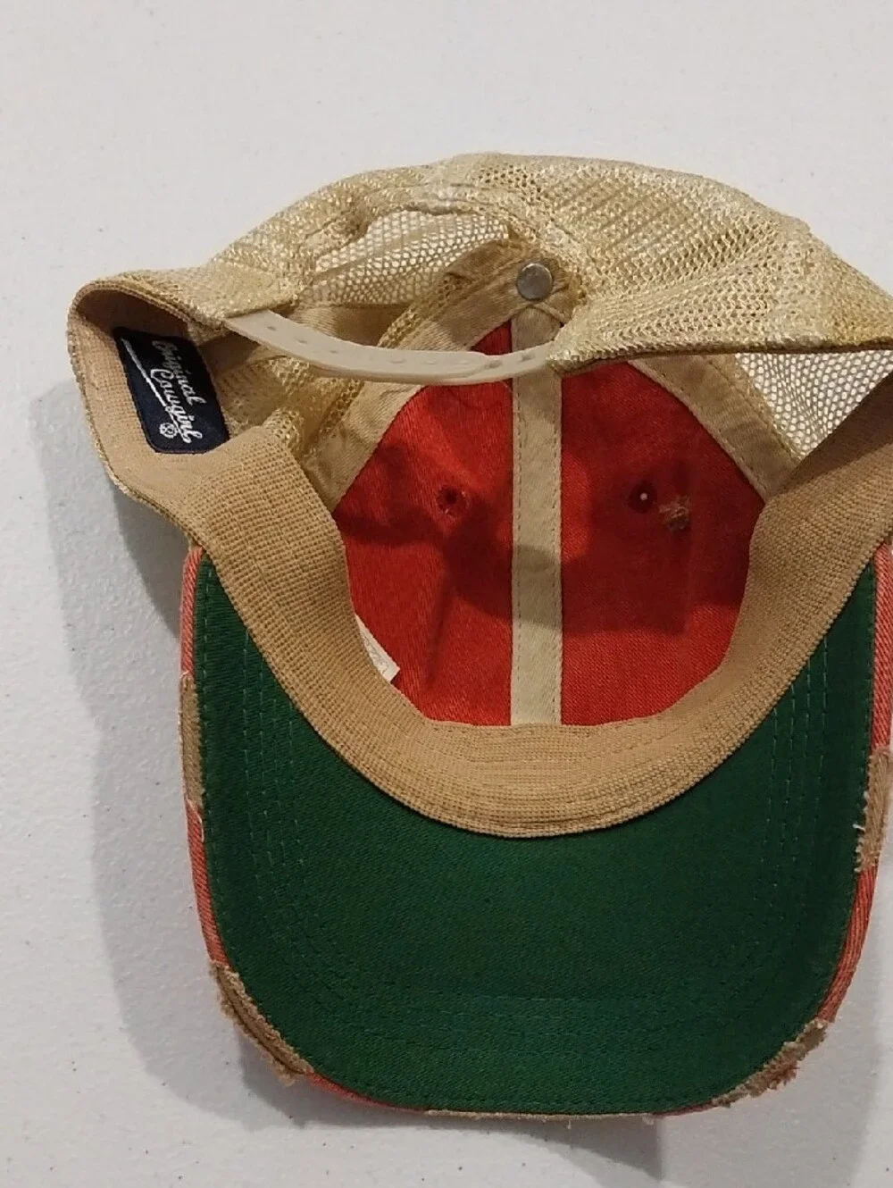 Distressed Red Cap with Floral Cactus Patch NWOT