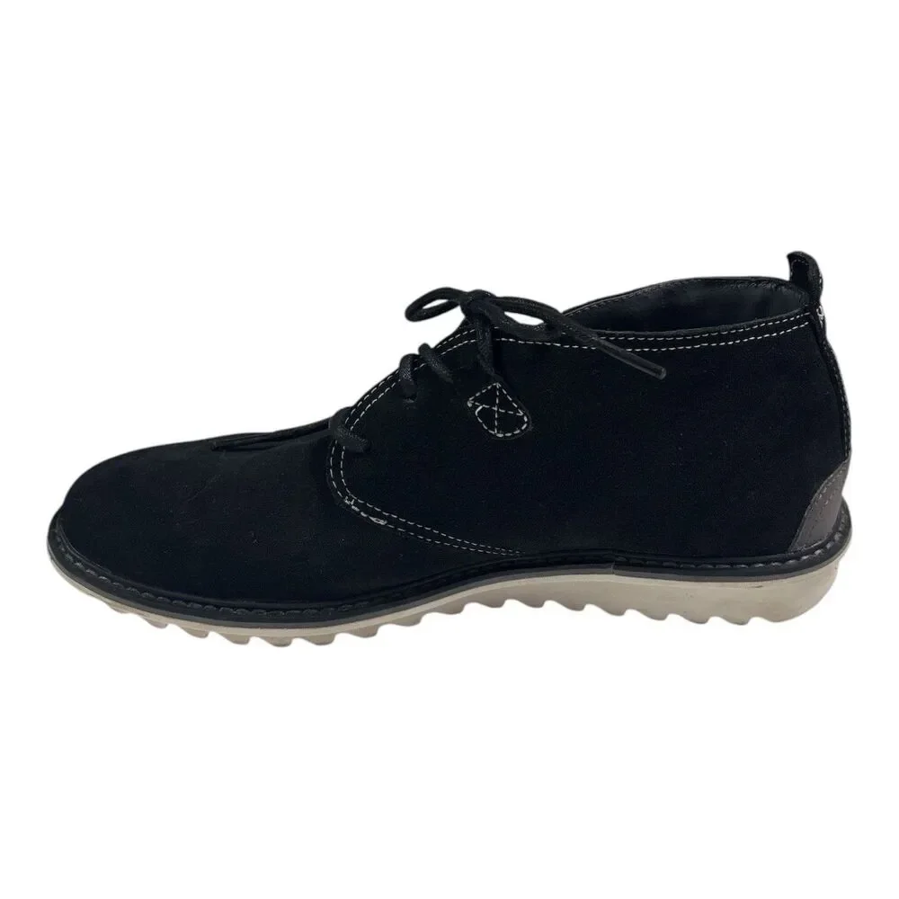 Skechers Women’s Black Suede Lace Up Chukka Ankle Boots Comfort Shoes Size 9.5